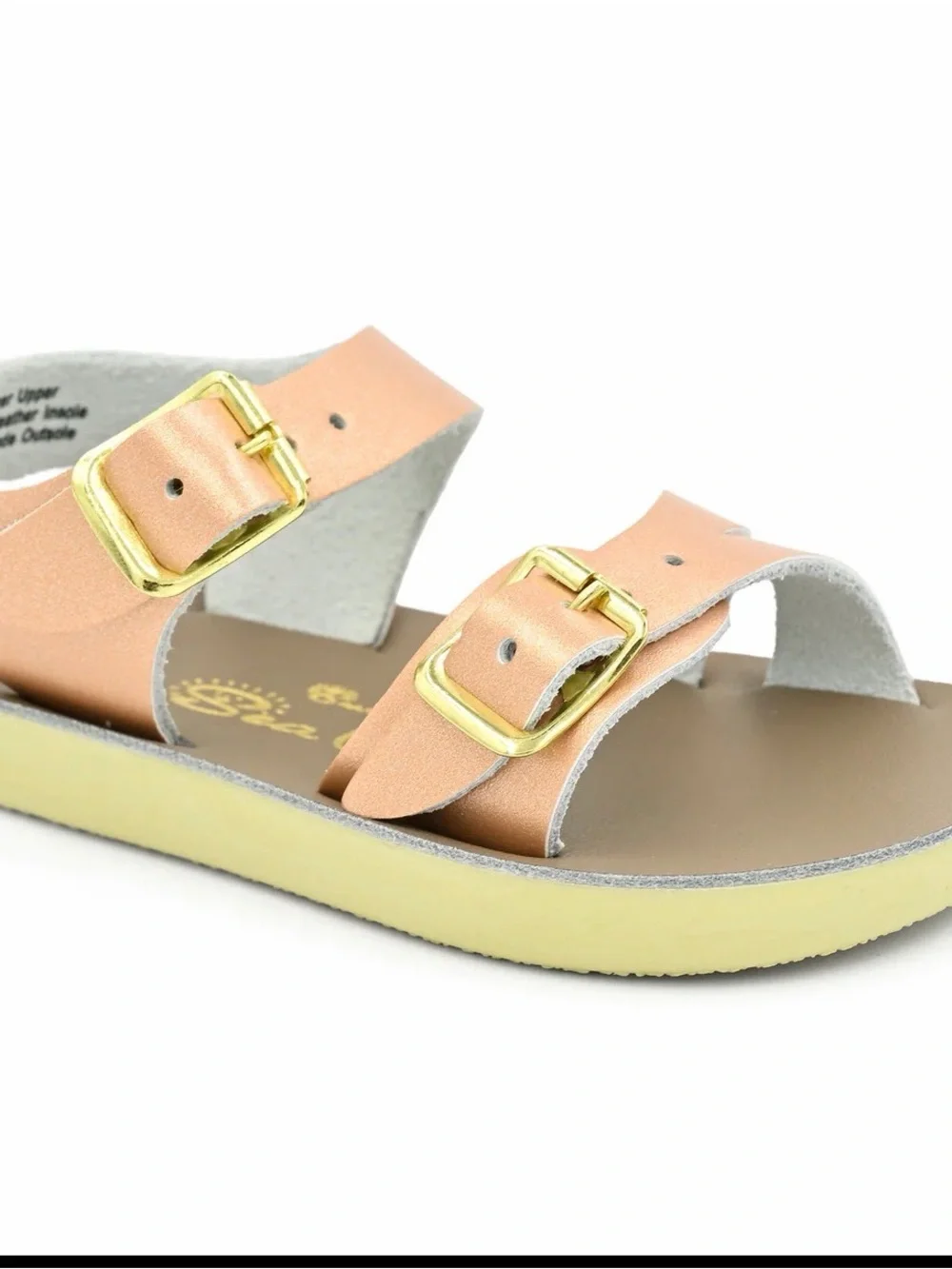 Kids Adjustable Pink Metallic Buckle Sandals